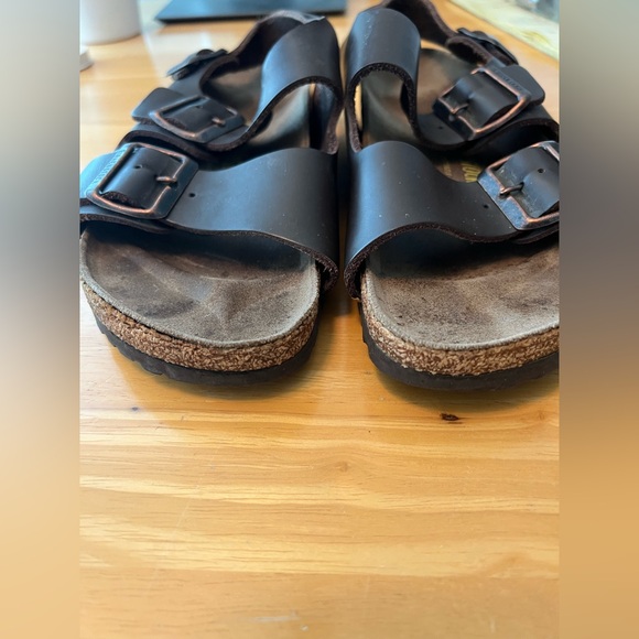 Birkenstock Brown Leather Sandals - Picture 5 of 6
